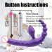 Strapless Strap-On Triple Penetration Vibrating Dong (Purple)