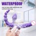 Strapless Strap-On Triple Penetration Vibrating Dong (Purple)