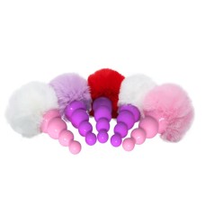 Multicolor Rabbit Tail Butt Plug 